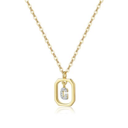 Golden Initial Monogram Necklace