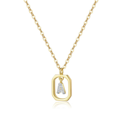 Golden Initial Grace Necklace