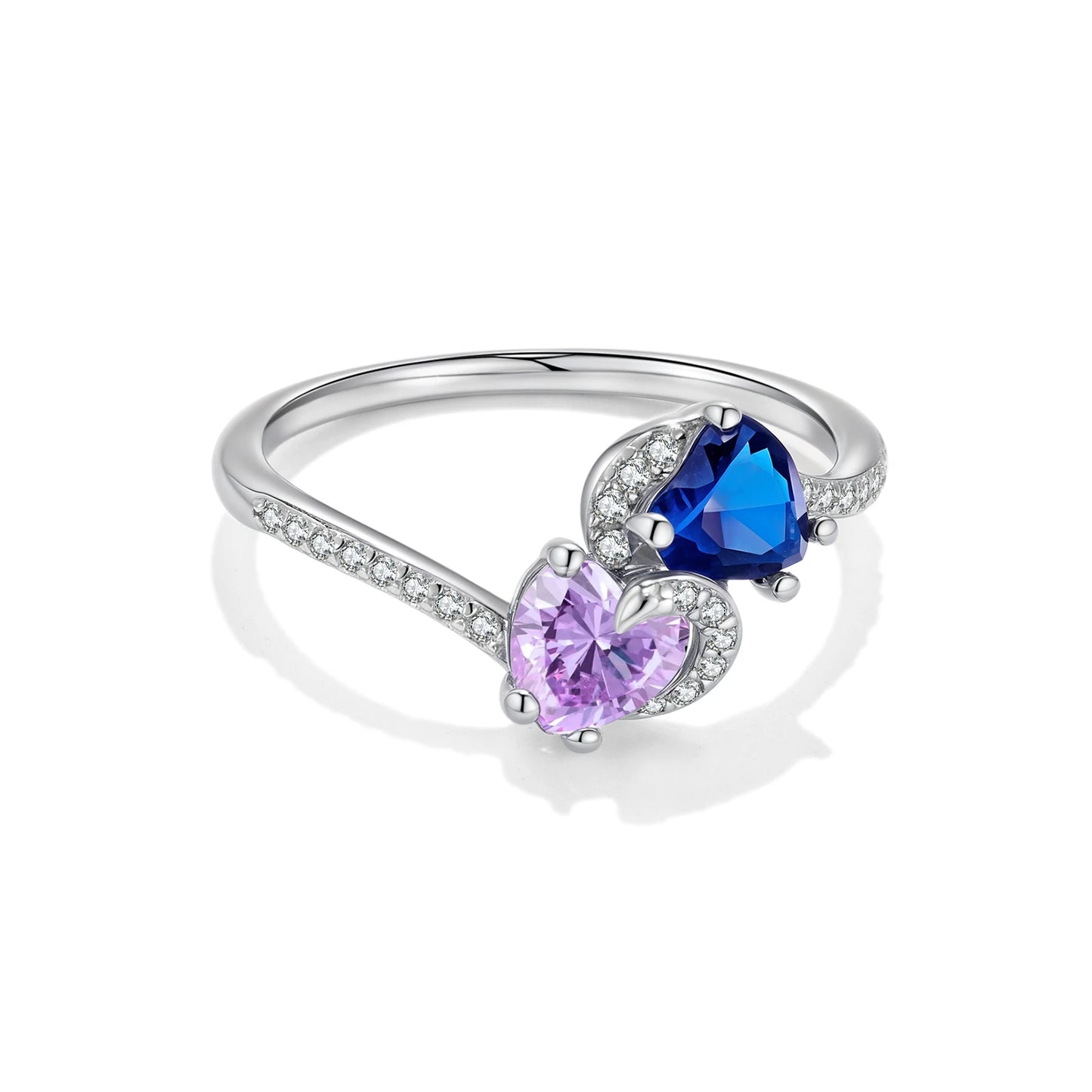 Radiant Two-Heart Promise Ring