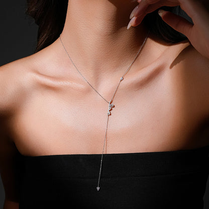 Rosé Heart Y-Necklace
