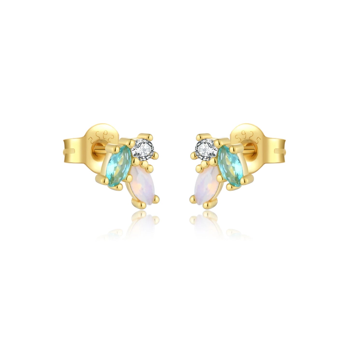 The Rainbow Gleam Stud Earrings