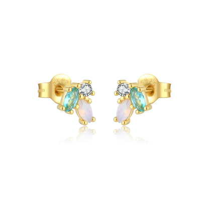 The Rainbow Gleam Stud Earrings