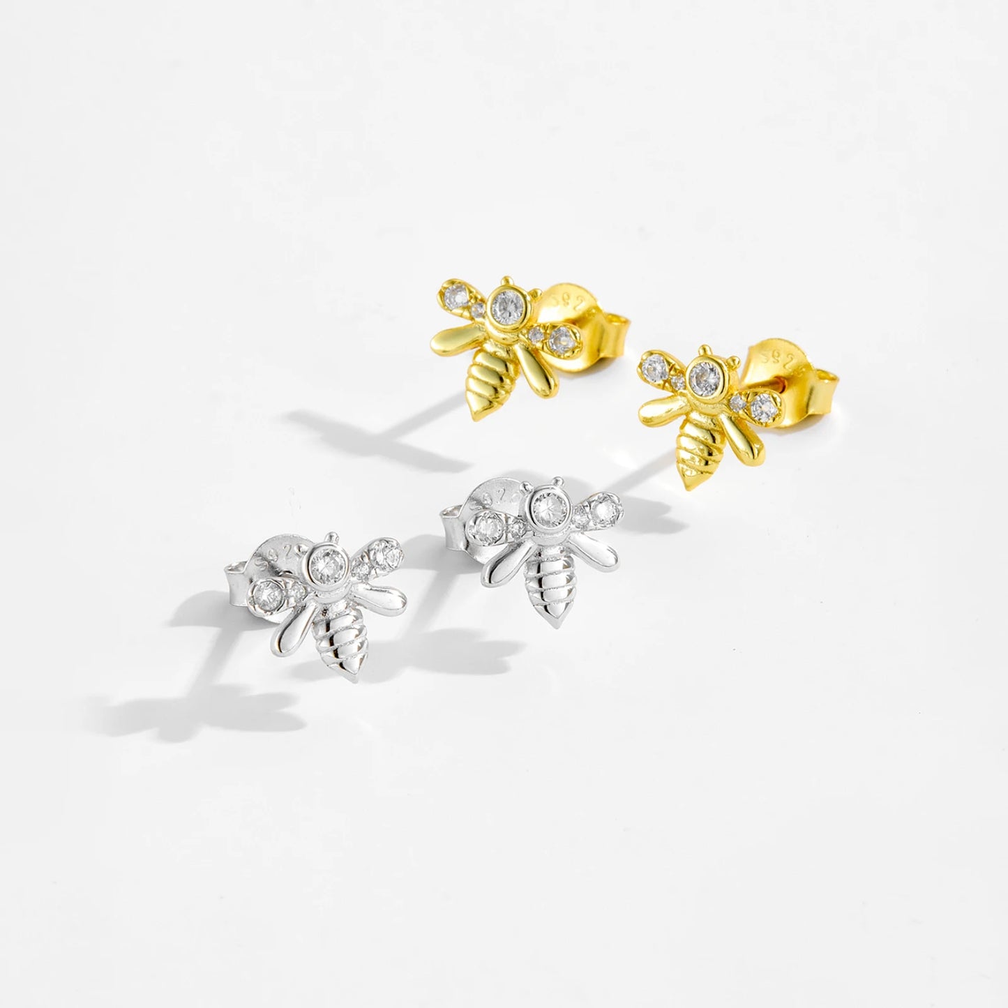Golden Hive Stud Earrings
