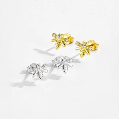 Golden Hive Stud Earrings