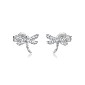 925 Sterling Silver Split Plating Butterfly Gold Animal Dragonfly Piercing Bees Pendientes Clips Fine Luxury Jewelry Solvana