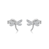925 Sterling Silver Split Plating Butterfly Gold Animal Dragonfly Piercing Bees Pendientes Clips Fine Luxury Jewelry Solvana