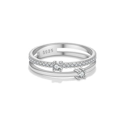 Aurora Twin Line Ring