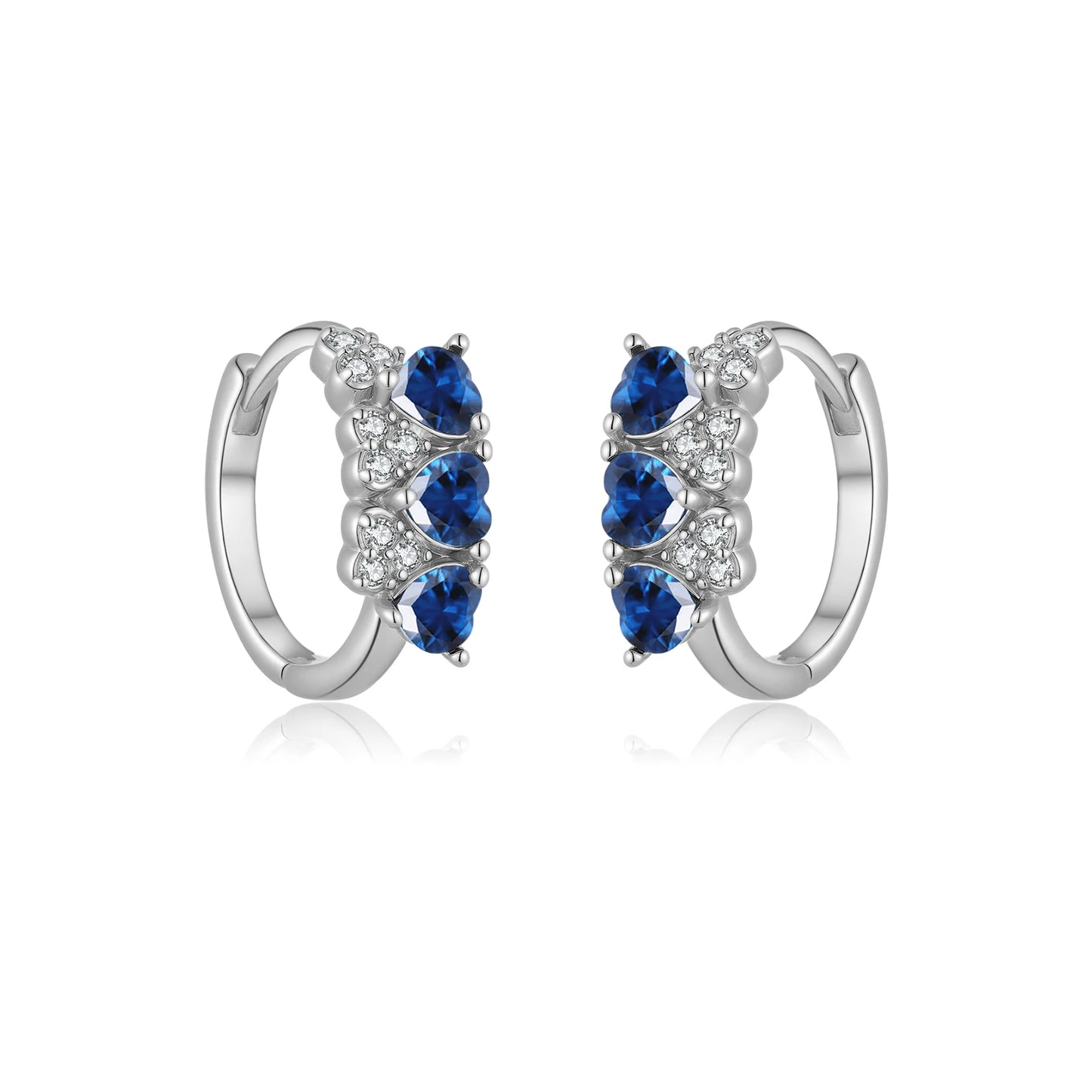 Midnight Sapphire Hoop Earrings