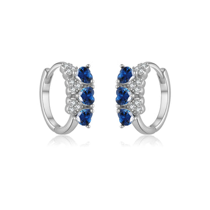 Midnight Sapphire Hoop Earrings