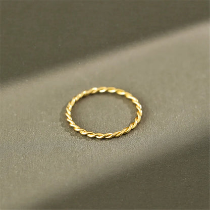 Twisted Gold Circle Ring