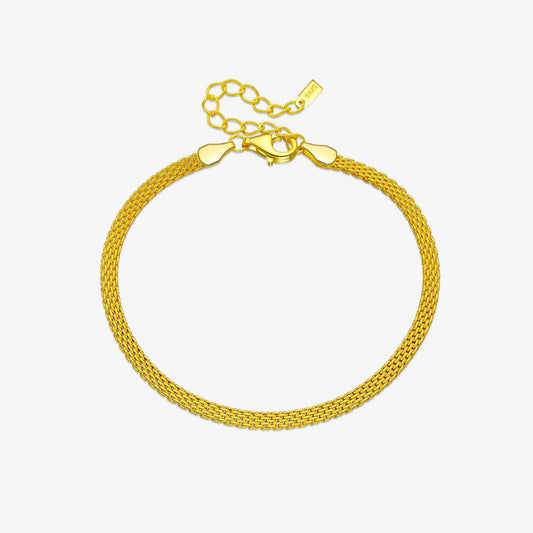 Solvana Silver Edge Chain Bracelet – 925 Sterling Silver Adjustable Bangle