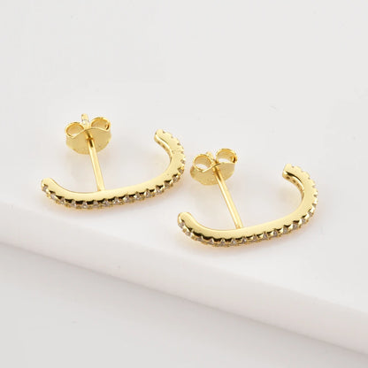 The Golden Line Stud Earring
