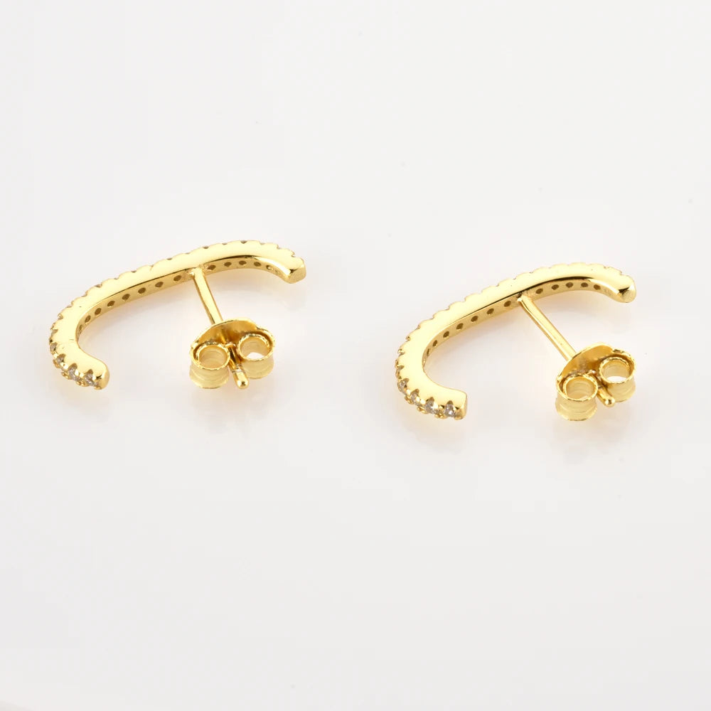The Golden Line Stud Earring